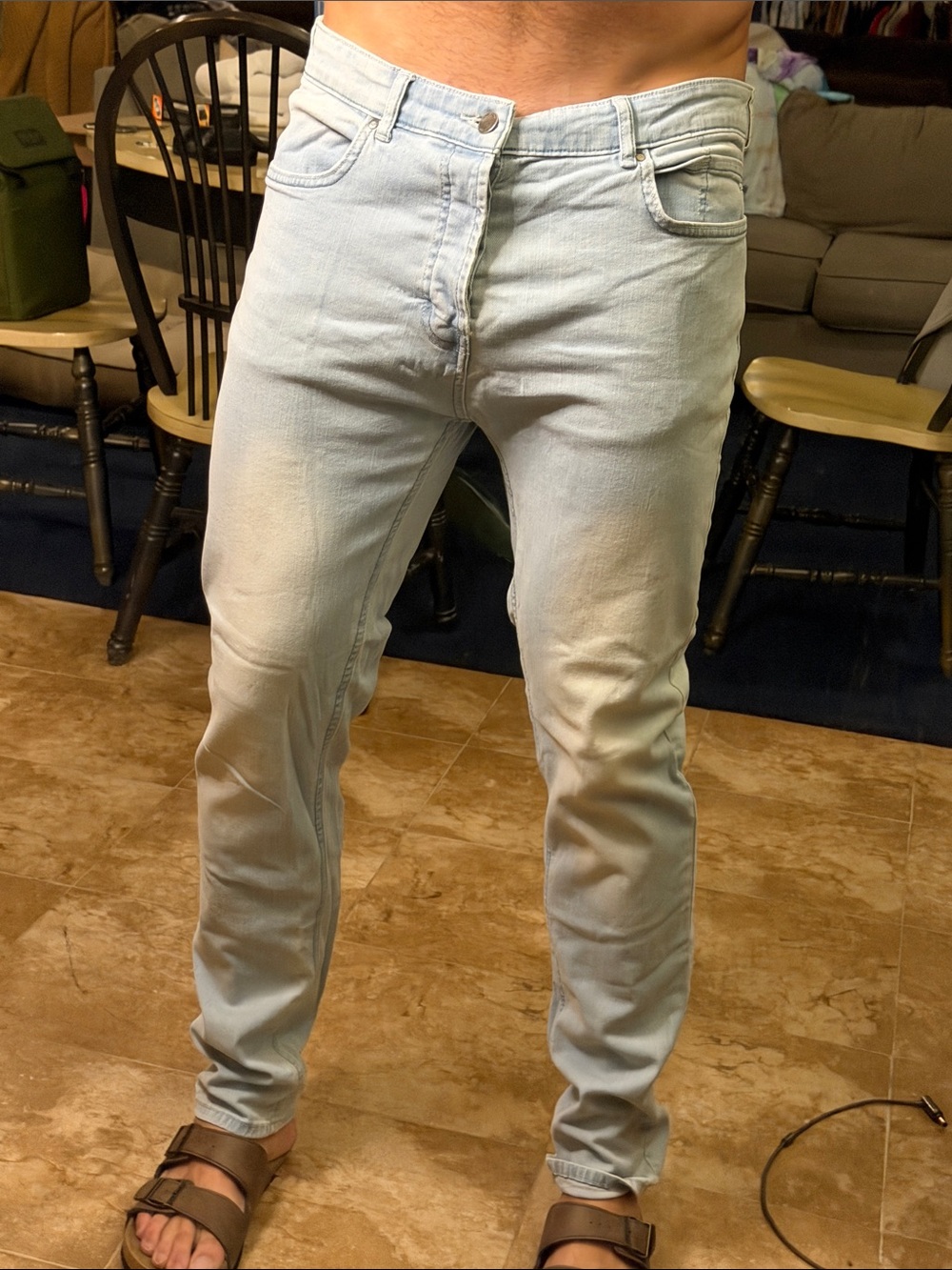 Denim&Co Pale Wash Slim Men's Jeans